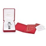 Lady's Vintage Cartier Santos Ronde Stainless Steel Bracelet Watch with Quartz M