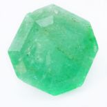 Large Approx. 13.62 Emerald Step Cut Colombian Emerald. Emerald measures 14.3mm x 14.6 x 9.90mm Sh