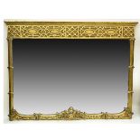 Antique Style Italian Giltwood Carved Mirror. Rubbing to gilt, scuffs and scratches to frame. Measu