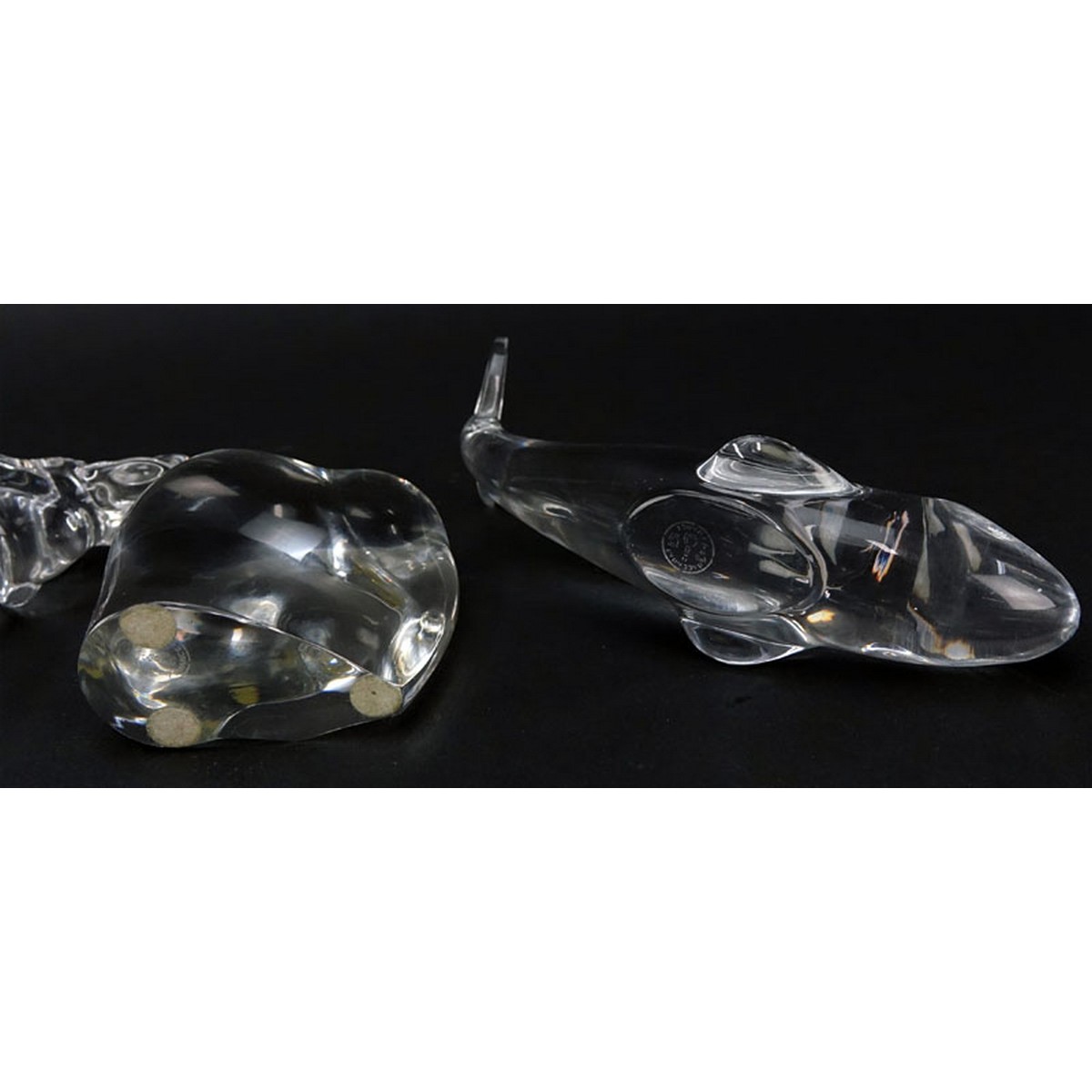 Grouping of Five (5) Paperweights: Baccarat Crystal Elephant, Baccarat Crystal Elephant with Trunk - Image 8 of 12