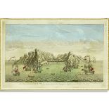 Jean Francois Daumount, French (1740 - 1775) Hand Color Engraving, Vue Perspective de l'Isle de St