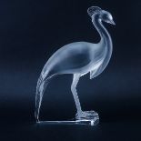 Lalique Crystal "Louisiane" Sculpture. Signed. Small nicks to base. Measures 14" H. Shipping: Third