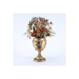 Franklin Mint for Faberge "The Russian Imperial Bouquet" with Enamel Flowers. Signed to base. Good