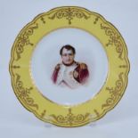 19/20th Century Sevres Portrait Plate. Painted with a bust-length portrait of Napoleon. Gold decora