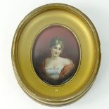 Antique Porcelain Plaque "Madame de Pompadour". Bears impressed KPM mark en verso. Good condition.