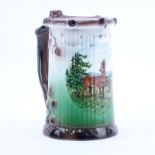 Gerold Porzellan Bavaria Puzzle Mug/Stein with Erotic Lithopane. Signed. Good condition. Measures 7