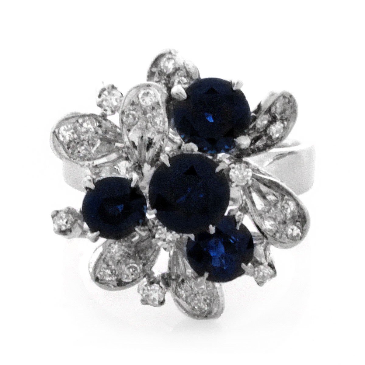Vintage Sapphire, Diamond and 18K Gold Ring - Image 2 of 7