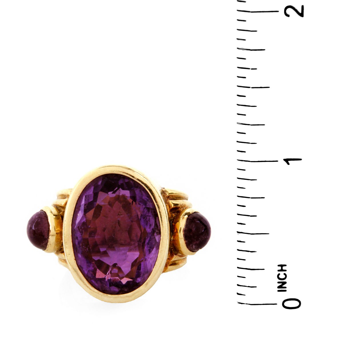 Vintage Amethyst and 18K Ring - Image 6 of 7