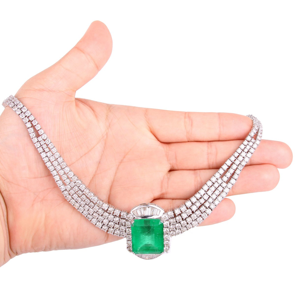Colombian Emerald and Diamond Necklace - Image 5 of 5