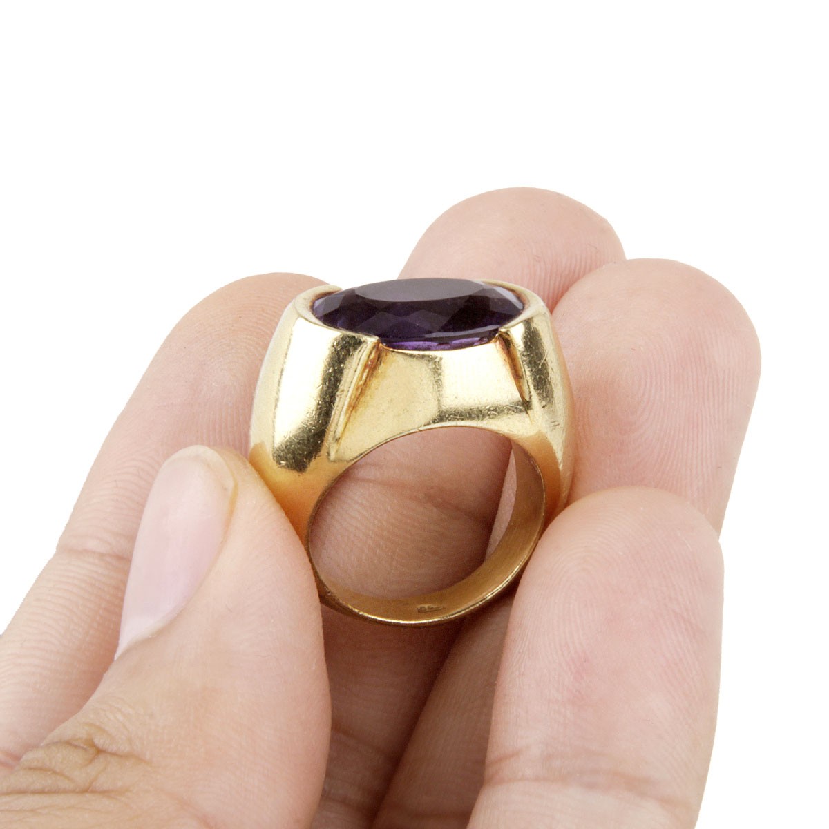 Vintage Amethyst and 18K Ring - Image 6 of 6