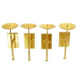 Four (4) Gilt Iron Wall Sconces