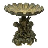 20th Century Bronze Three Cherub Centerpiece