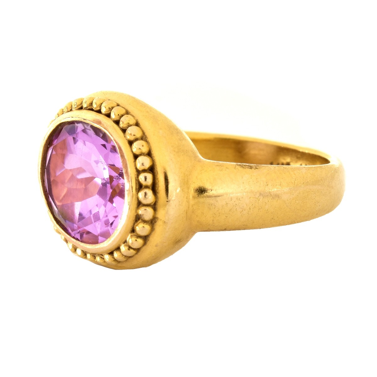 Amethyst and 14K Gold Ring - Image 3 of 7