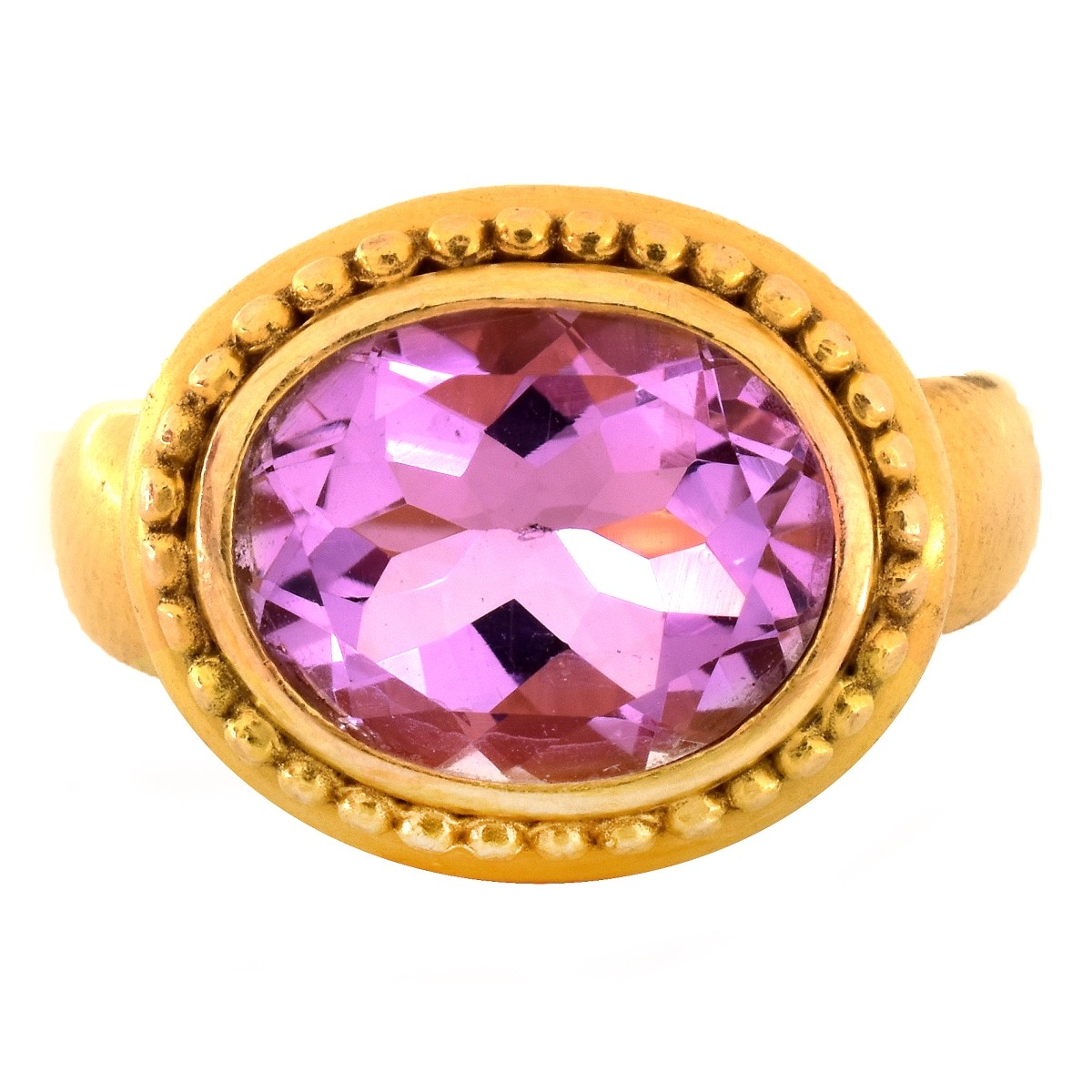 Amethyst and 14K Gold Ring - Image 2 of 7