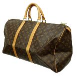 Louis Vuitton Brown Canvas Monogram Keepall 50 Bag