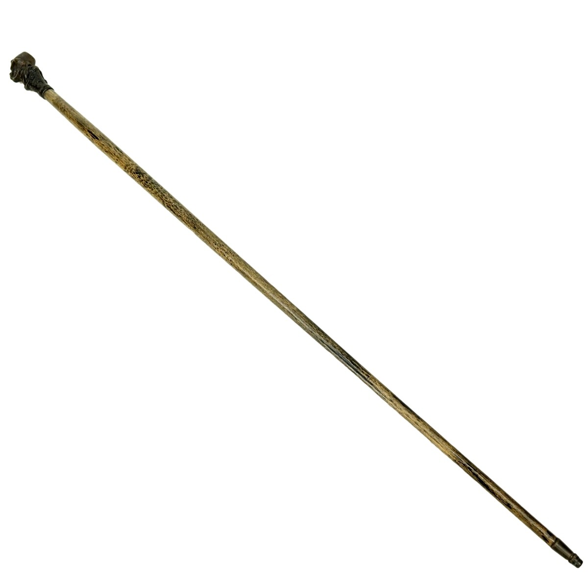 19th Century Bronze Nubian Figural Walking Cane - Image 3 of 3