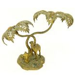 Mid Century Gilt Bronze Orientalist Sculpture