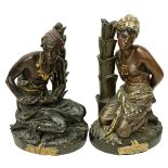 Pair of French Orientalist Slave Figures