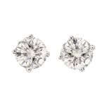 2.25ct TW Diamond and 14K Gold Ear Studs