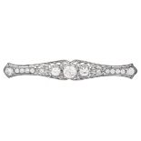 Art Deco Diamond, Platinum Bar Brooch