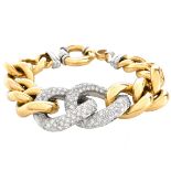 Vintage Italian Diamond and 18K Gold Bracelet