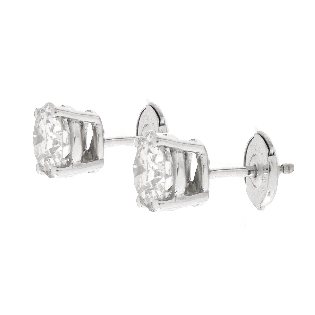 2.25ct TW Diamond and 14K Gold Ear Studs - Image 2 of 4