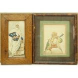 Two (2) Orientalist Watercolors "Portraits"