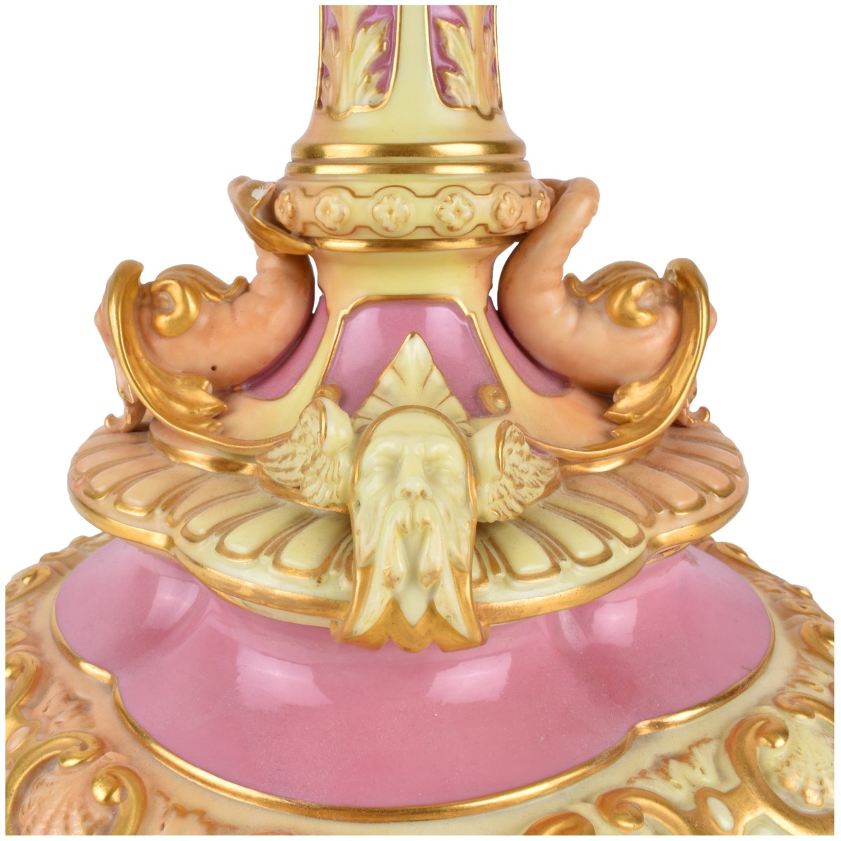 Large Royal Worcester Glazed Porcelain Centerpiece - Image 3 of 7