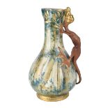 Amphora Glazed Pottery Pitcher Dragon Handle