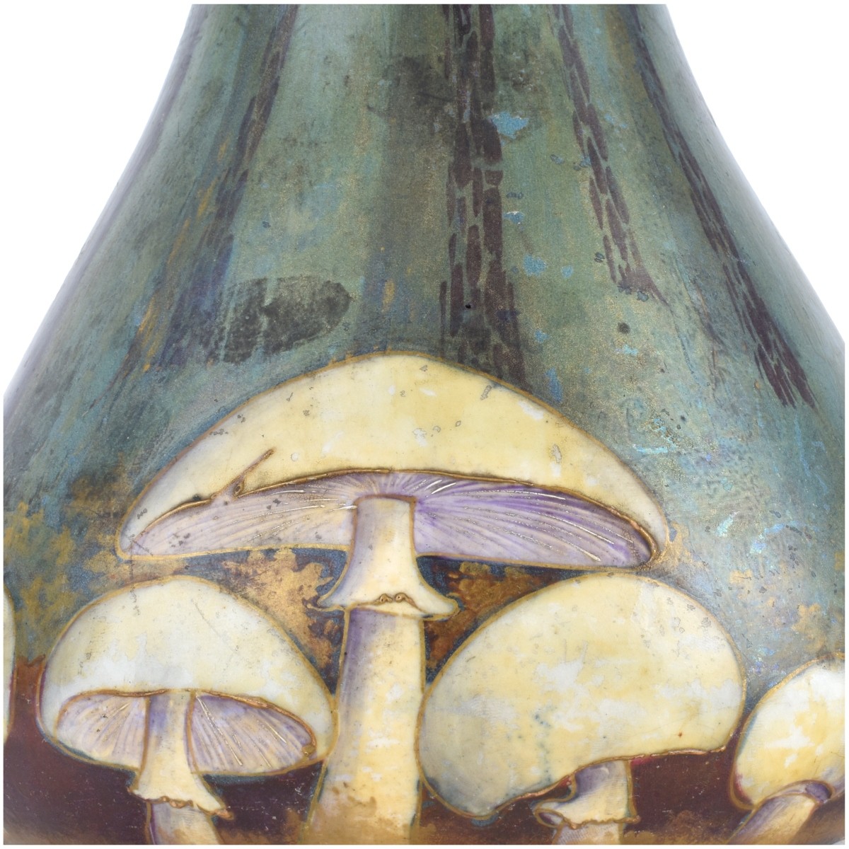 Amphora Turn Teplitz Mushroom Pottery Vase - Image 3 of 5