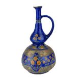 Large Art Nouveau Amphora Enameled Pottery Ewer