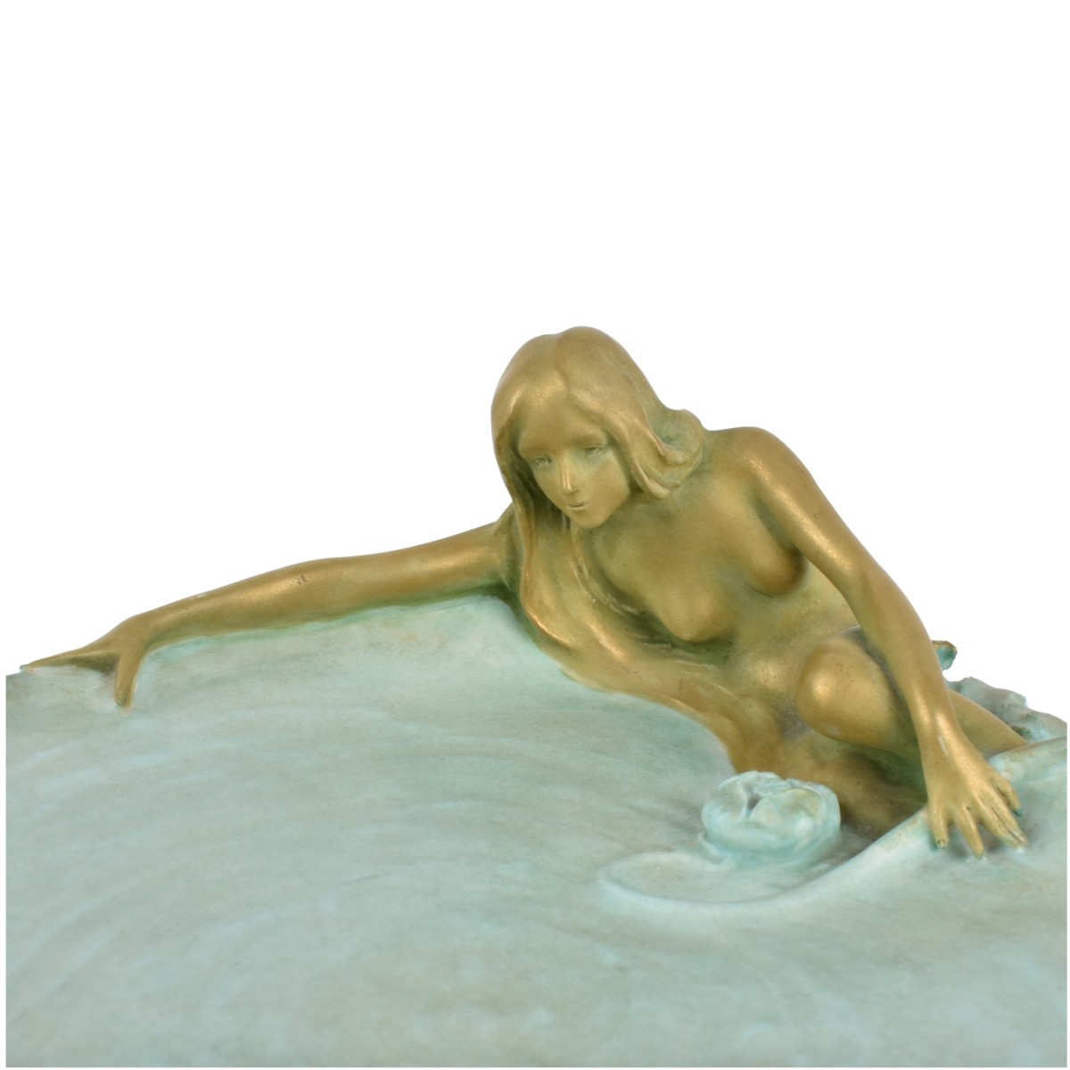 Ernst Wahliss Turn Vienna Porcelain Figural Tray - Image 3 of 5
