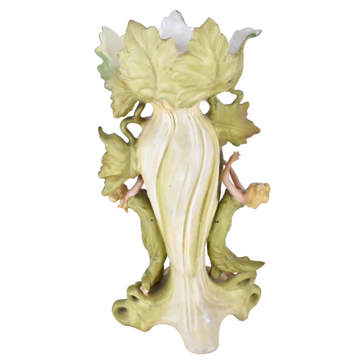 German Art Nouveau Figural Porcelain Vases - Image 2 of 4