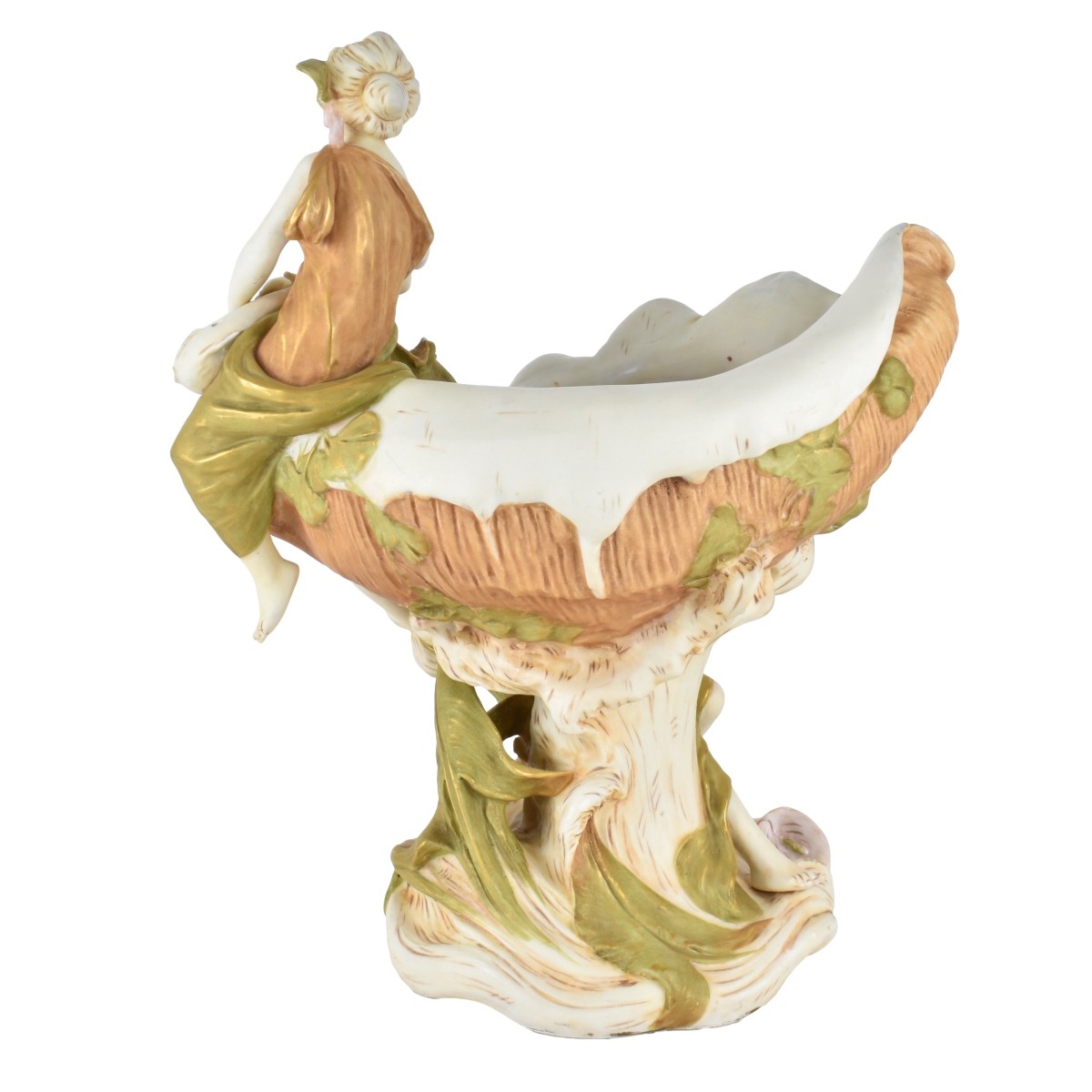 Large Royal Dux Porcelain Figural Centerpiece - Image 2 of 6