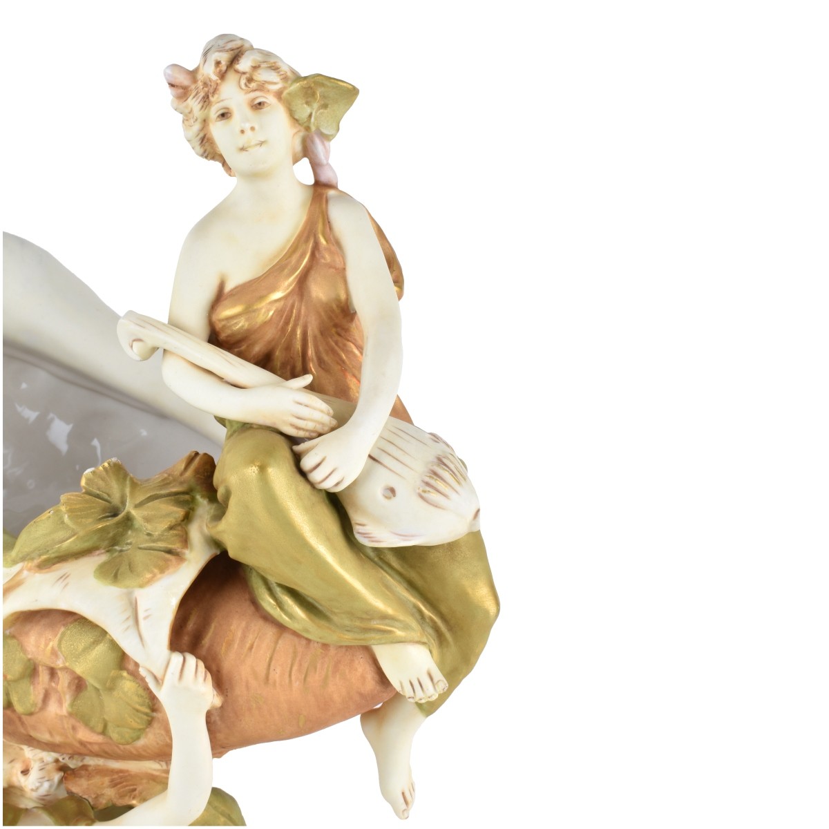 Large Royal Dux Porcelain Figural Centerpiece - Image 5 of 6