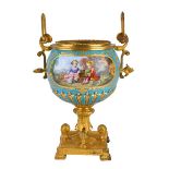 A Sevres syle Porcelain and Bronze Mounted Bowl