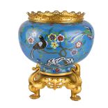 Chinese Cloisonne Bowl With Gilt Brass Mounts