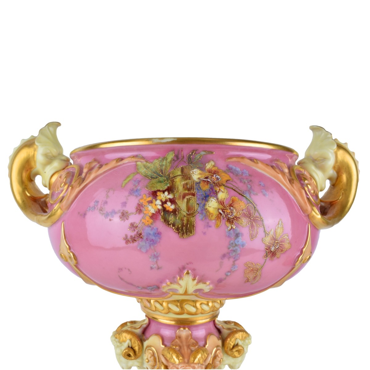 Large Royal Worcester Glazed Porcelain Centerpiece - Image 5 of 7