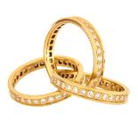 Cartier Diamond and 18K Gold Rolling Ring