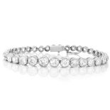 14.0 Carat Diamond and Platinum Bracelet