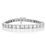 6.0ct TW Diamond and 14K Gold Bracelet