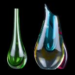 Two (2) Formia for Murano Italian Art Glass Vases