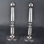 Pair of Israeli Sterling Silver Candlesticks