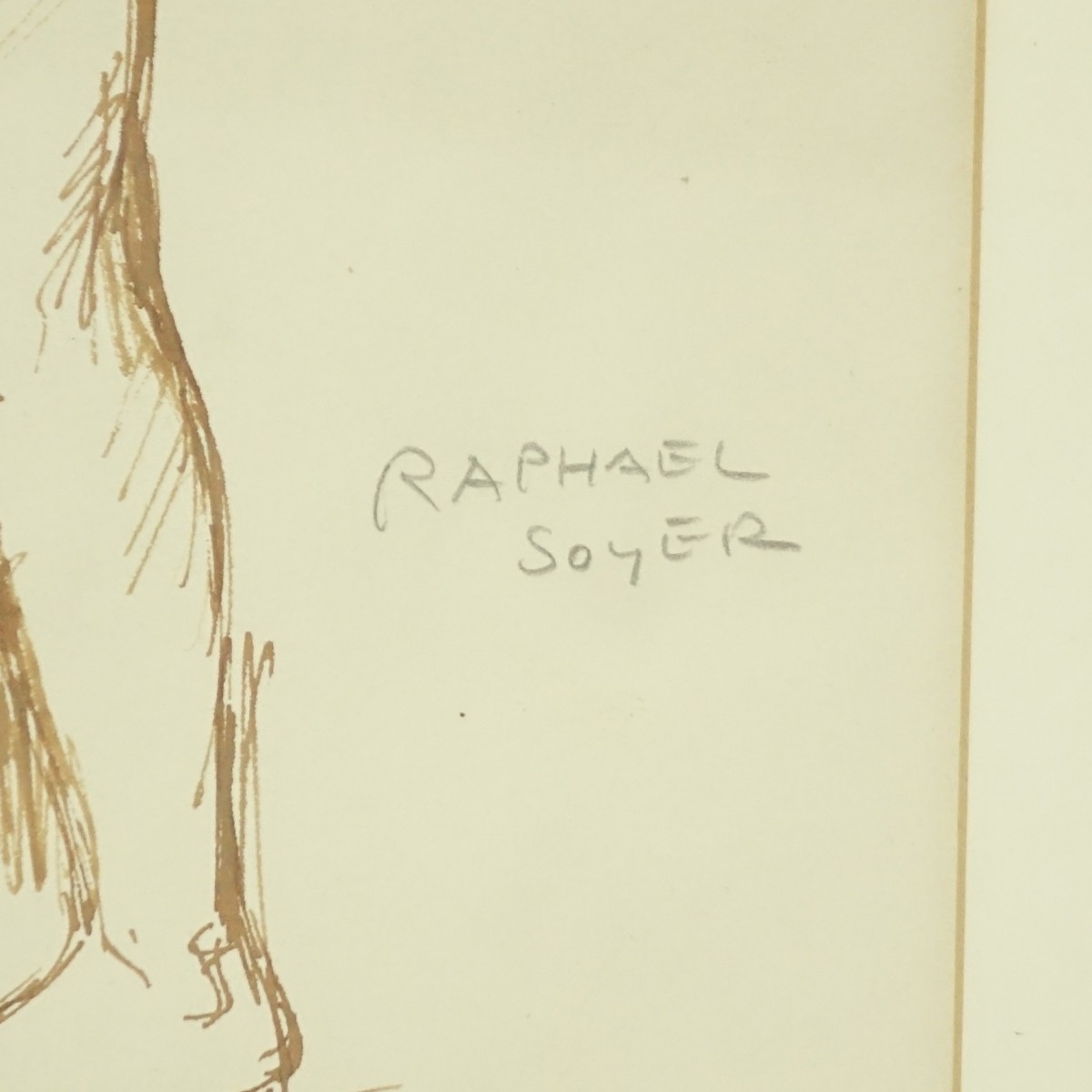Raphael Soyer (1899 - 1987) Watercolor Drawing - Image 3 of 5