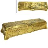 Antique French Art Nouveau Gilt Metal Hinged Box