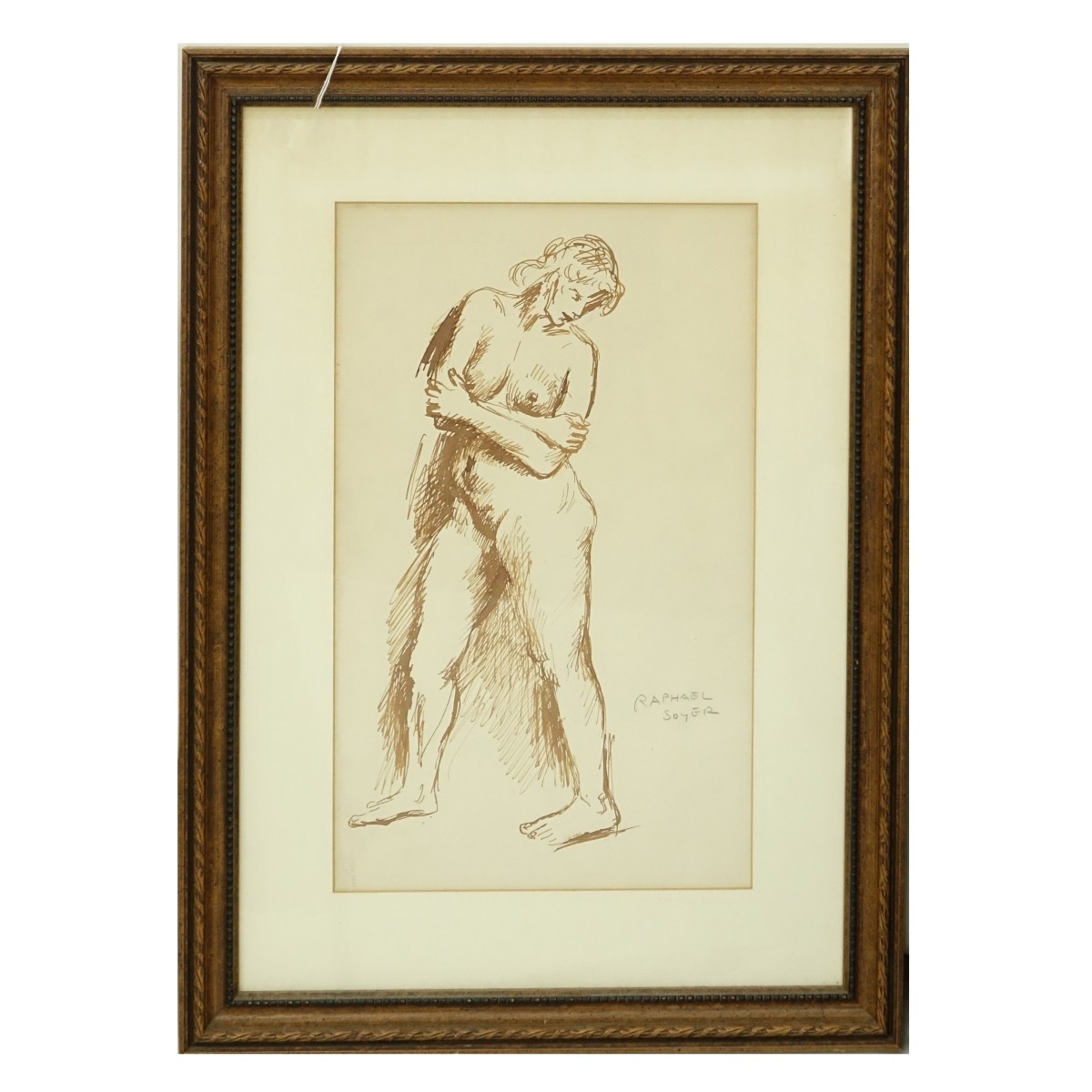 Raphael Soyer (1899 - 1987) Watercolor Drawing - Image 2 of 5