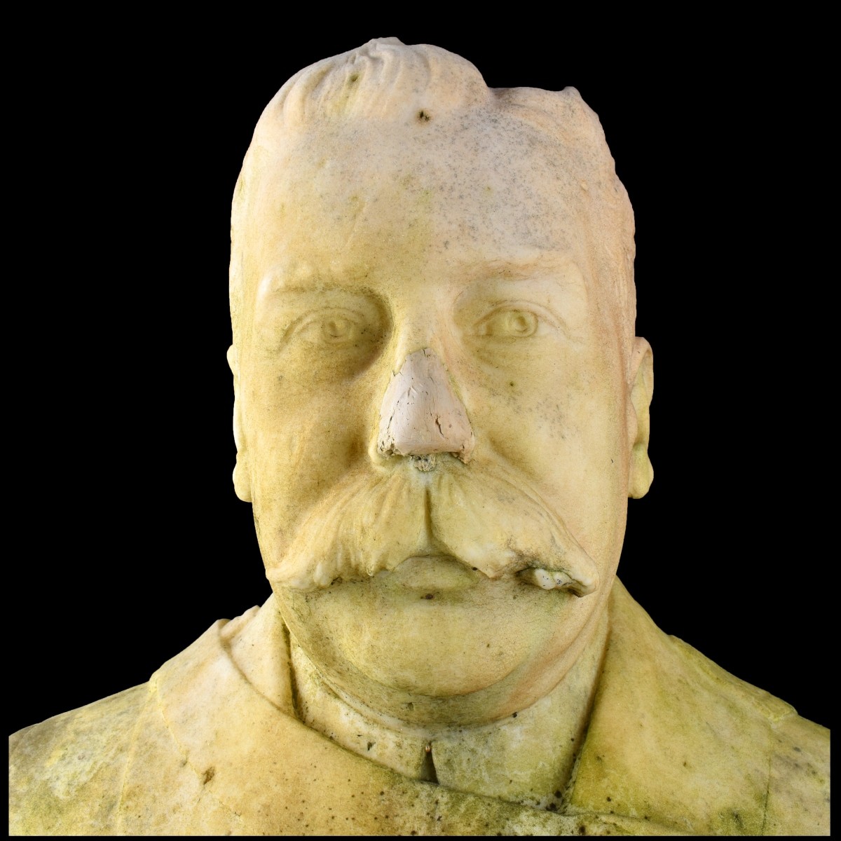 Antique 1920's Marble Bust Of A Man - Image 2 of 5