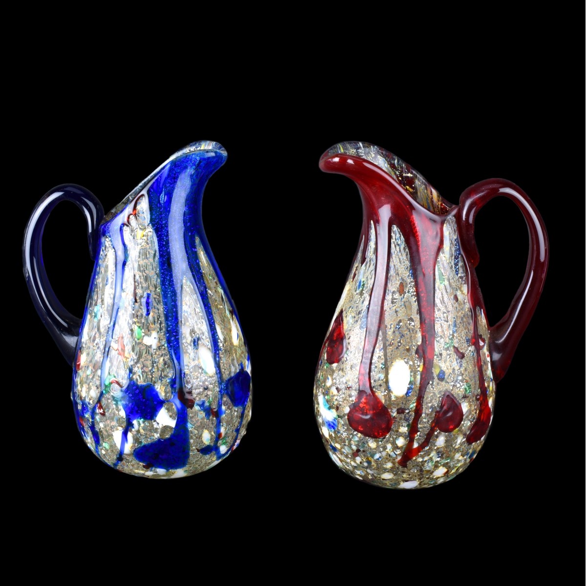 Two (2) Vintage Murano Art Glass Pitchers - Image 2 of 4