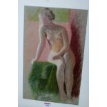 M Wurch - Female Nude, pastel, signed,