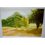 Assorted pictures and prints to include pastel portrait of a child,